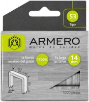 Скобы для степлера, тип 53, 14мм, 1000 шт ARMERO A312/010