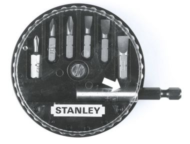 Набор из 6-ти вставок с шестигранным хвостовиком 1/4" и магнитного держателя STANLEY ― STANLEY SHOP