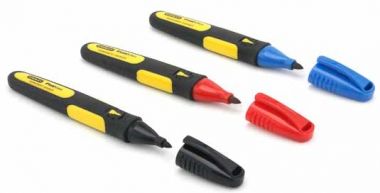 Набор из 3 разноцветных маркеров “FatMax®” с заостренным наконечником со стойкими чернилами (черный, красный, синий) STANLEY 0-47-322