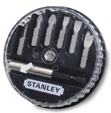 Набор из 6-ти вставок с шестигранным хвостовиком 1/4" и магнитного держателя STANLEY 1-68-738  ― STANLEY SHOP